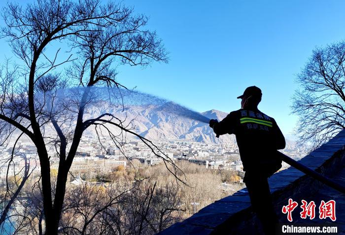 12月6日，布達(dá)拉宮消防救援大隊(duì)在布達(dá)拉宮山體林草區(qū)域開(kāi)展?jié)窕ぷ??！㈣?攝